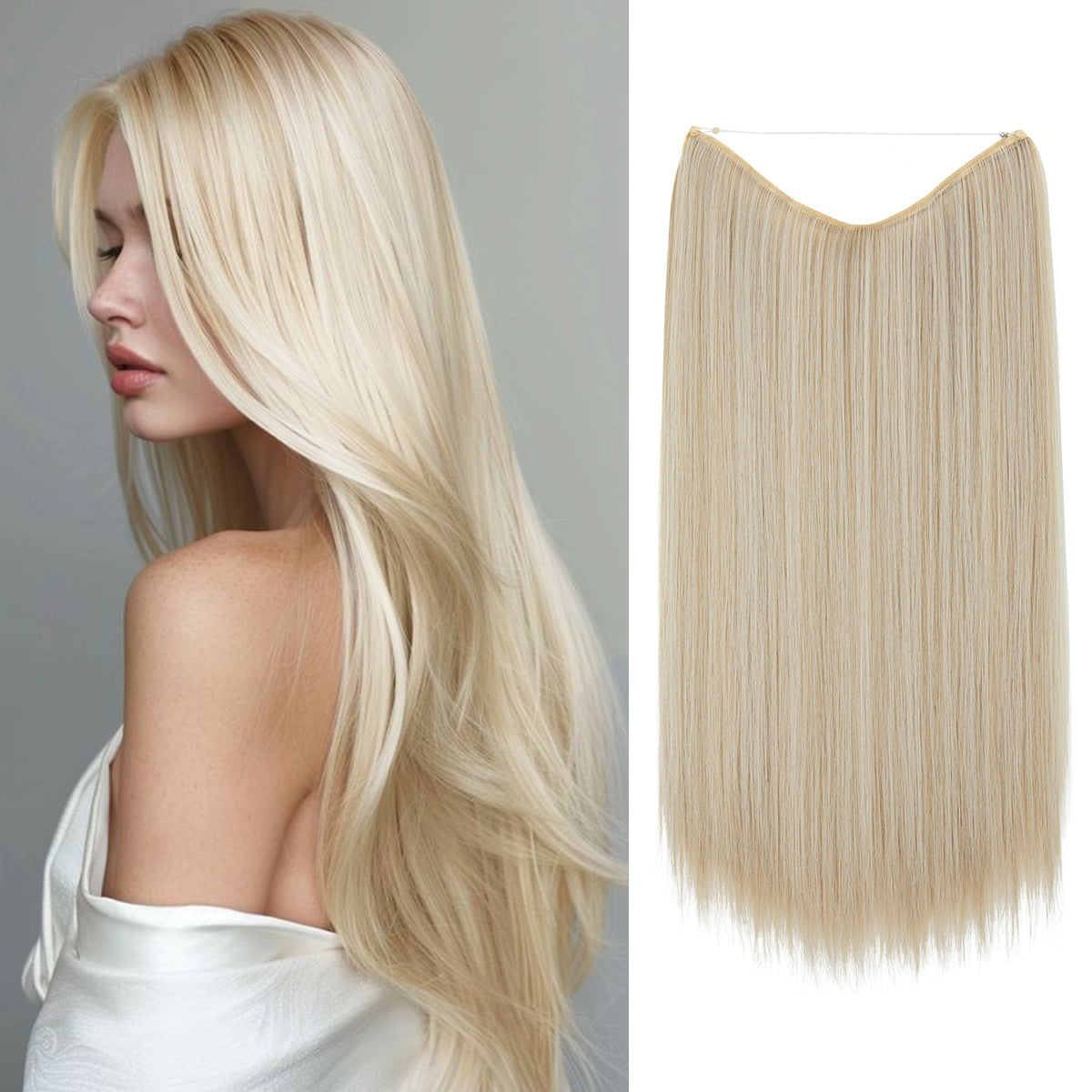 Cream Blonde + 1 FREE HALO / 16 Inch / Vip Price