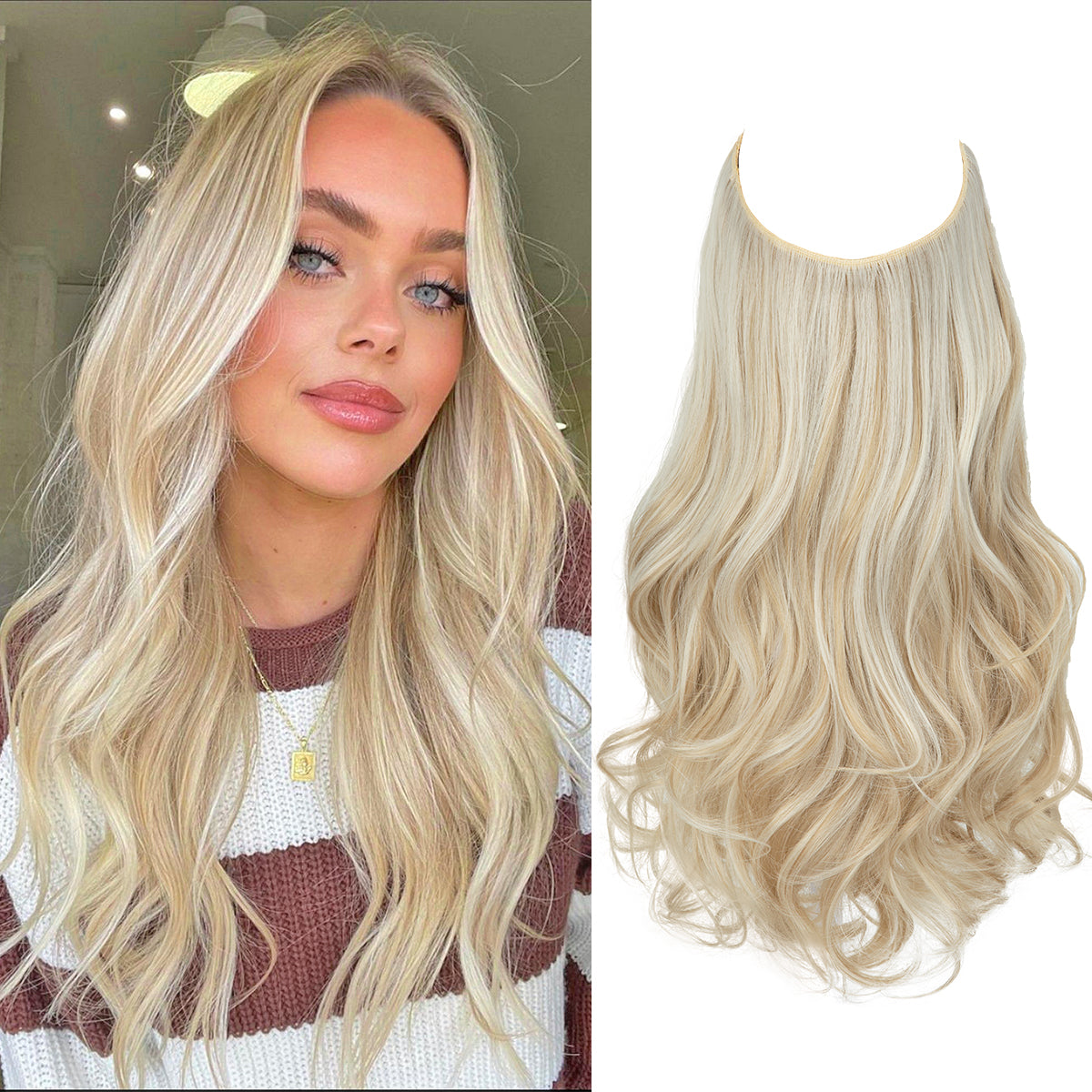 Cream Blonde + 1 FREE HALO / 14 Inch / Vip Price