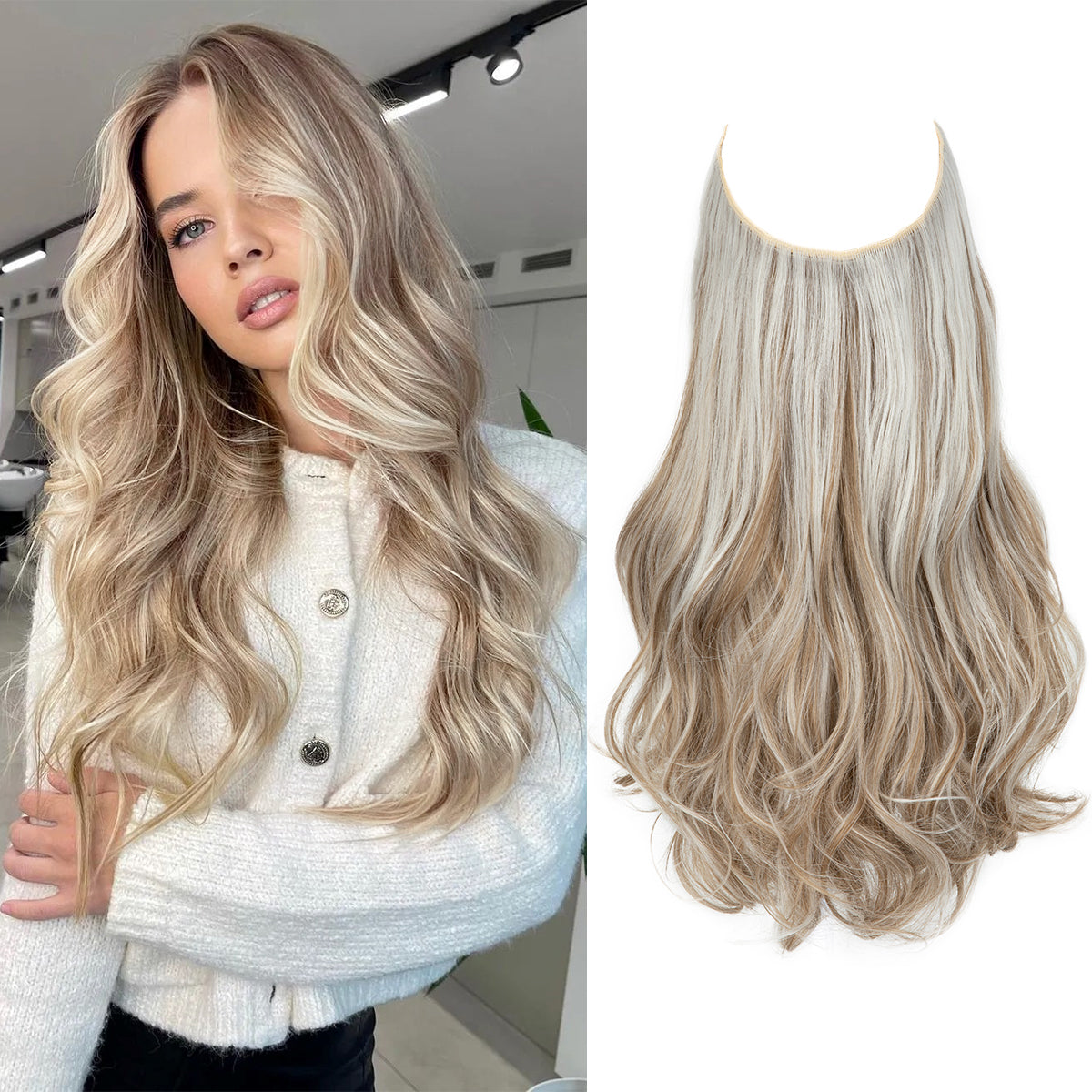 Ivory Blonde + 1 FREE HALO / 14 Inch / Vip Price