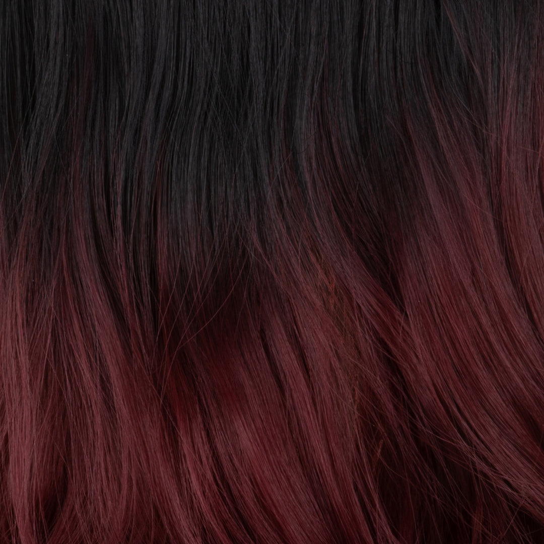 Black to Wine Red Ombre + 1 FREE HALO / 22 Inch / Vip Price