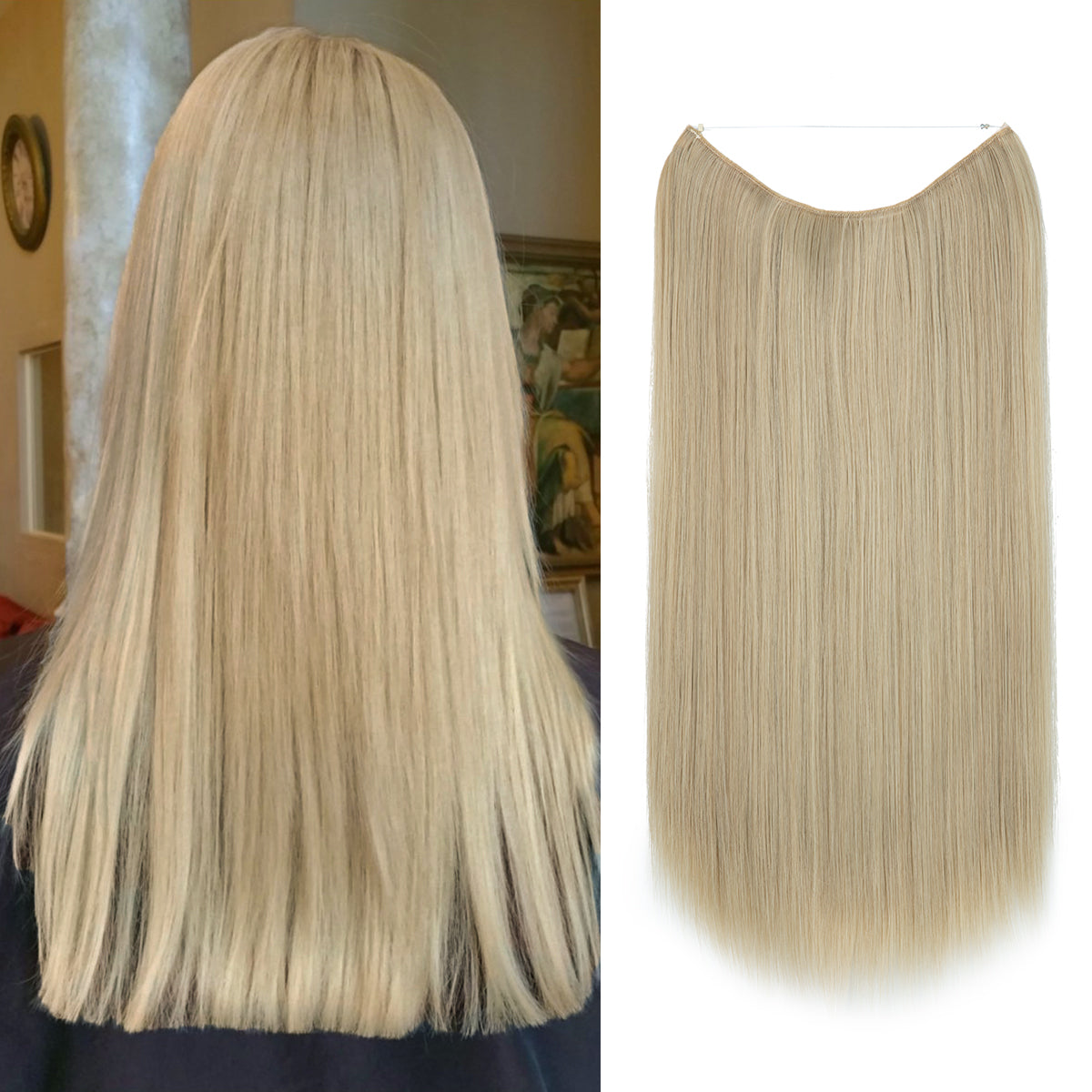 Pale Ash Blonde + 1 FREE HALO / 16 Inch / Vip Price